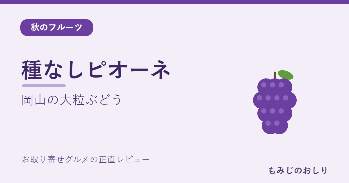 岡山の種なしピオーネを紹介 大粒2房・訳ありでお得な予約